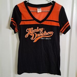 Harley Davidson Mesh Yoke T-shirt Size Large